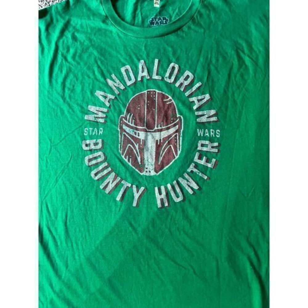 NWOT Men's Green Star Wars Mandalorian Bounty‎ Hunter Tee size 2XL - Picture 2 of 4